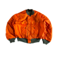 Vintage Us Military Reversible Bomber Jacket - Green/ Orange