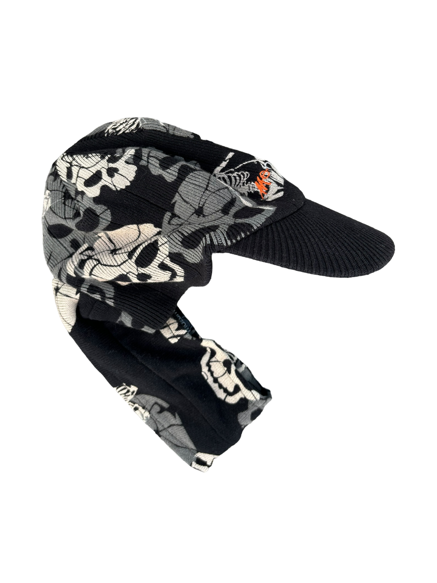 Y2k Vintage Hat Scarf Grunge - Skull Black