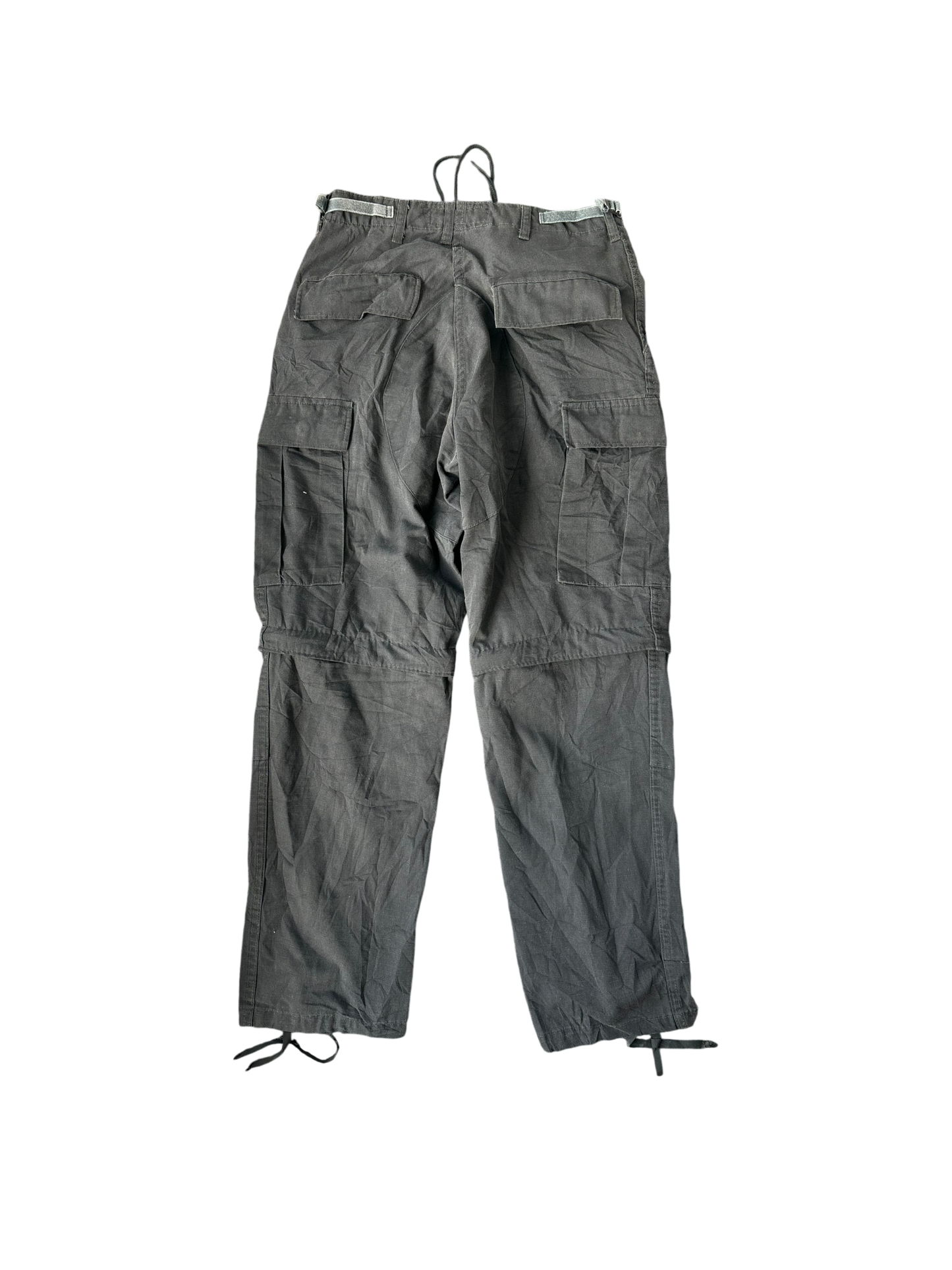 Vintage Parachute Convertible Cargos - Black