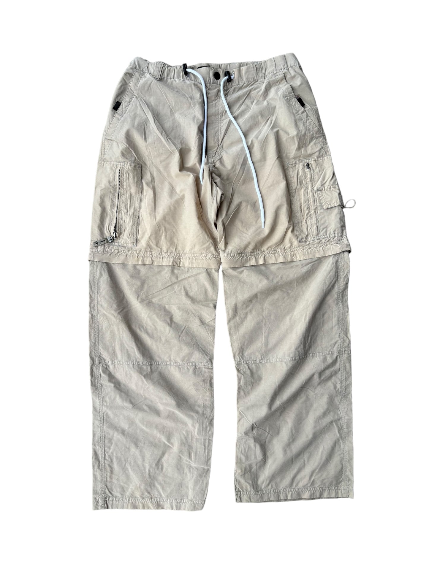 Vintage Parachute Convertible Cargos - Pastel Beige