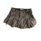 Y2K Pleated Ruffle Skirt - Corduroy Brown