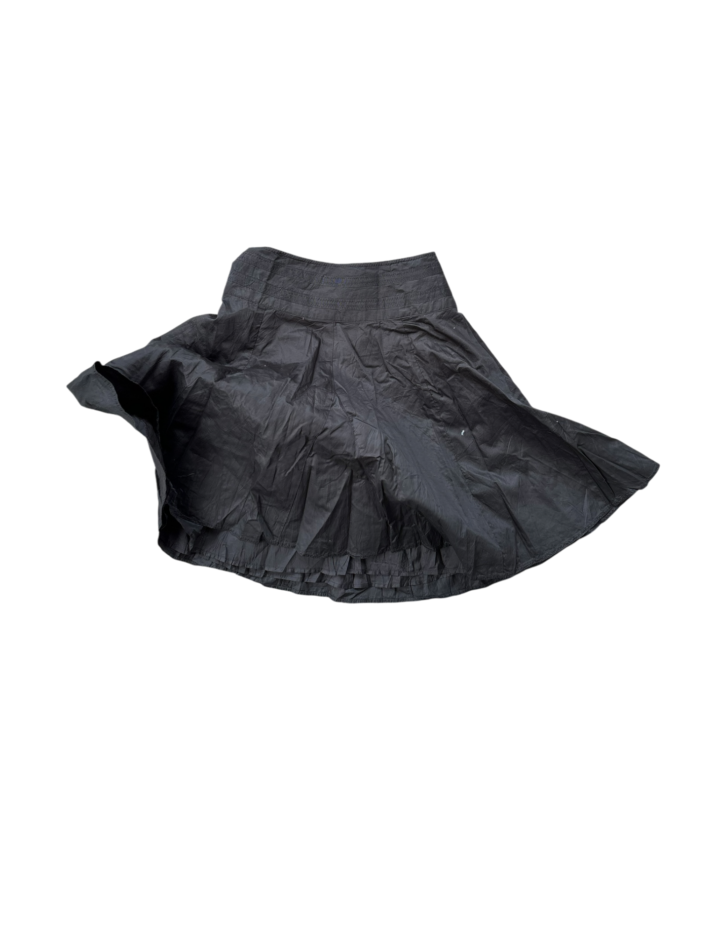 Vintage 90s Ruffle pleated Skirt - Black