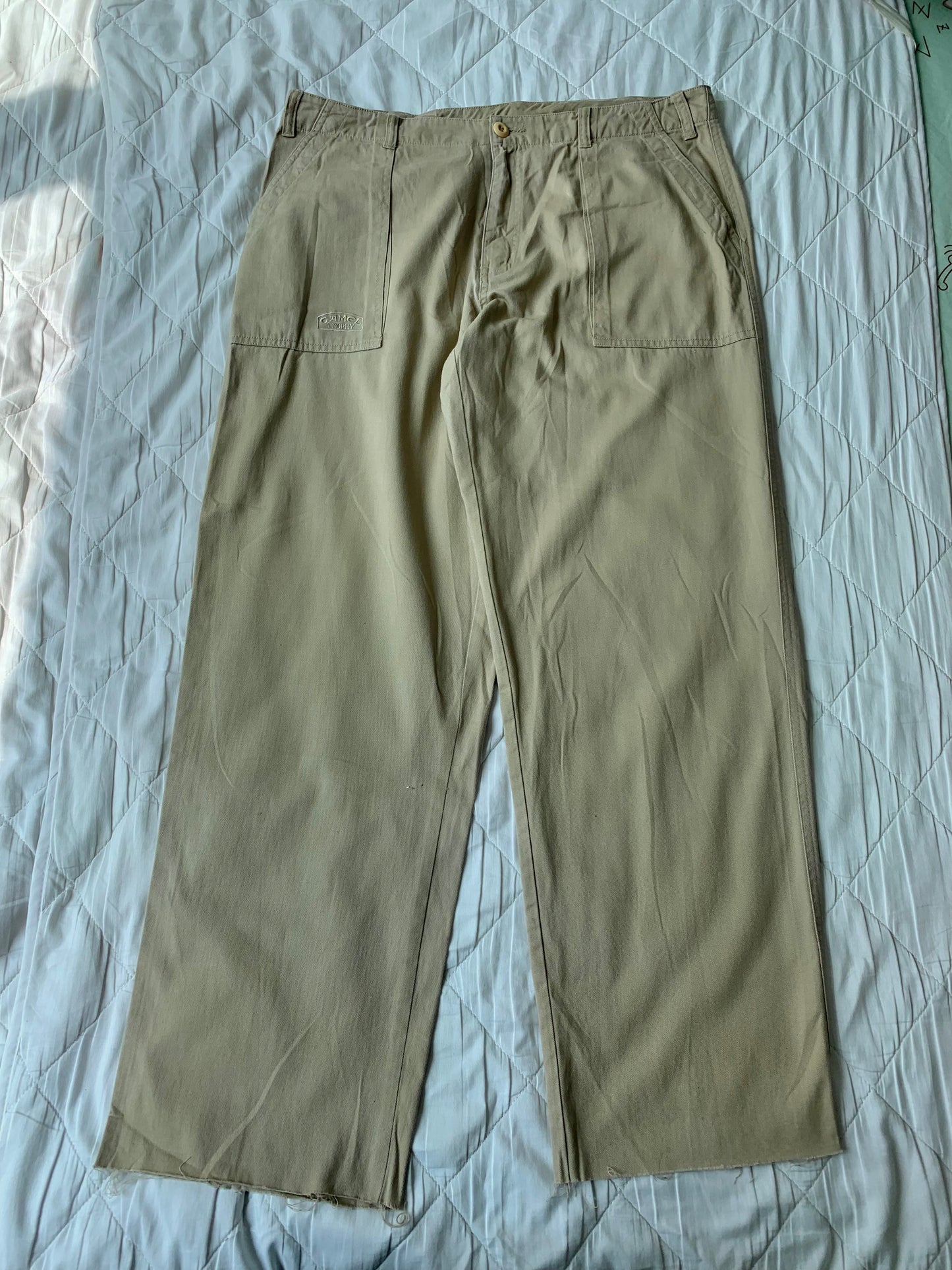 Vintage Camel Military Cargo Pants - Beige