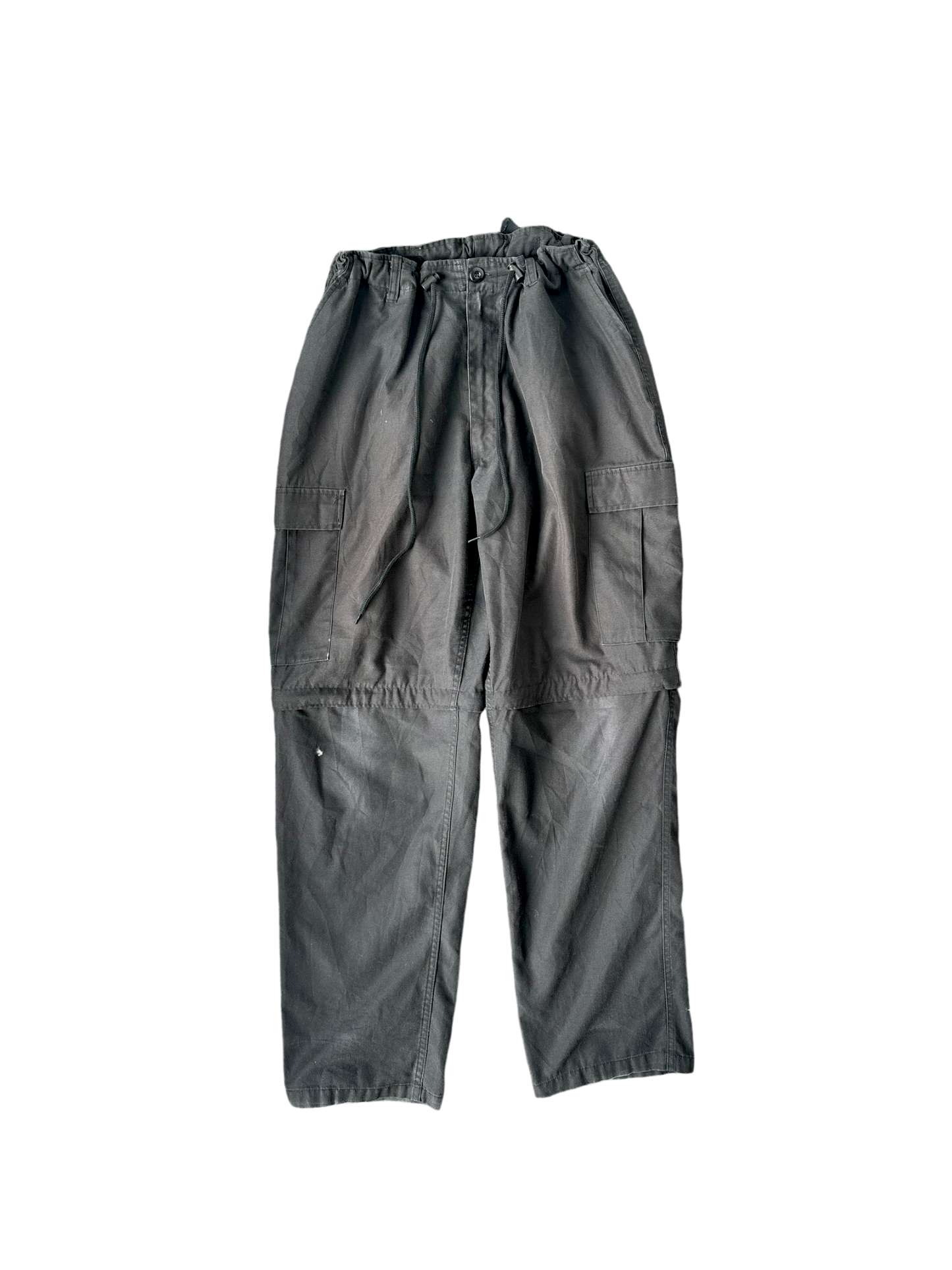 Vintage Parachute Convertible Cargos - Military Black