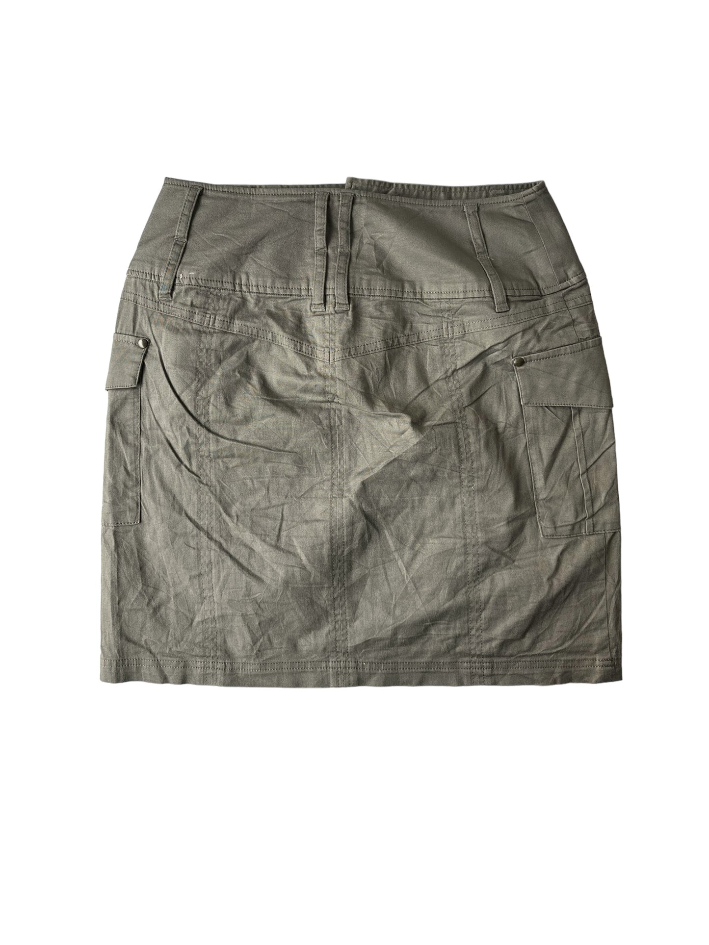 Y2K Cargo Skirt - Military Green