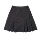 Vintage 90s Embroidered Pleated Skirt - Black