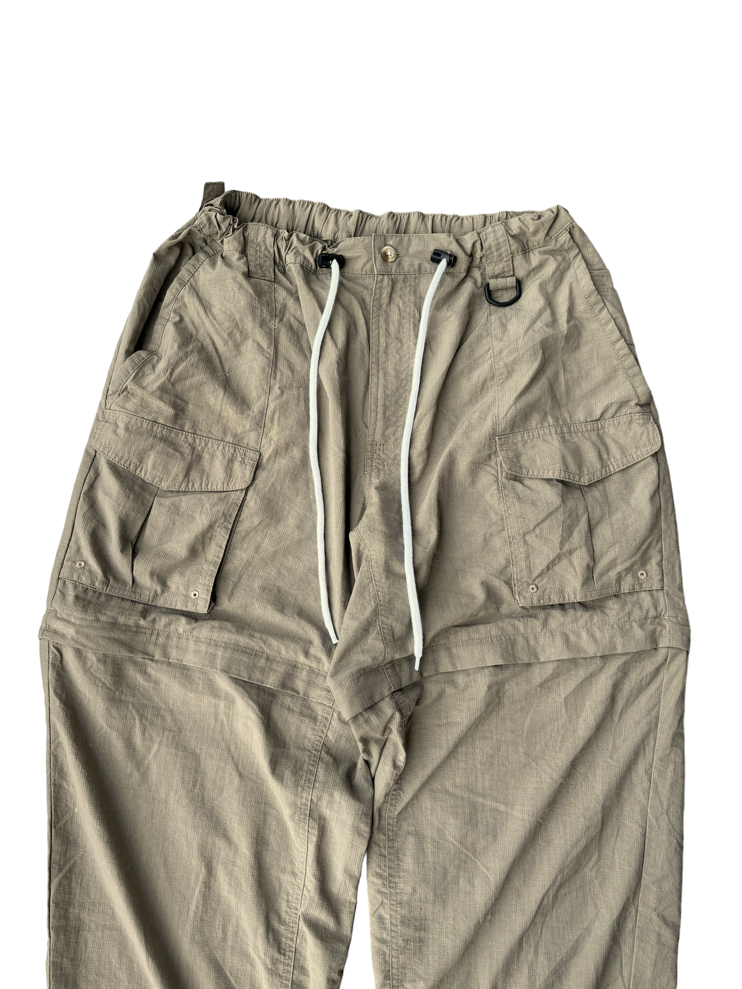 Vintage Parachute Convertible Cargos - Light Beige