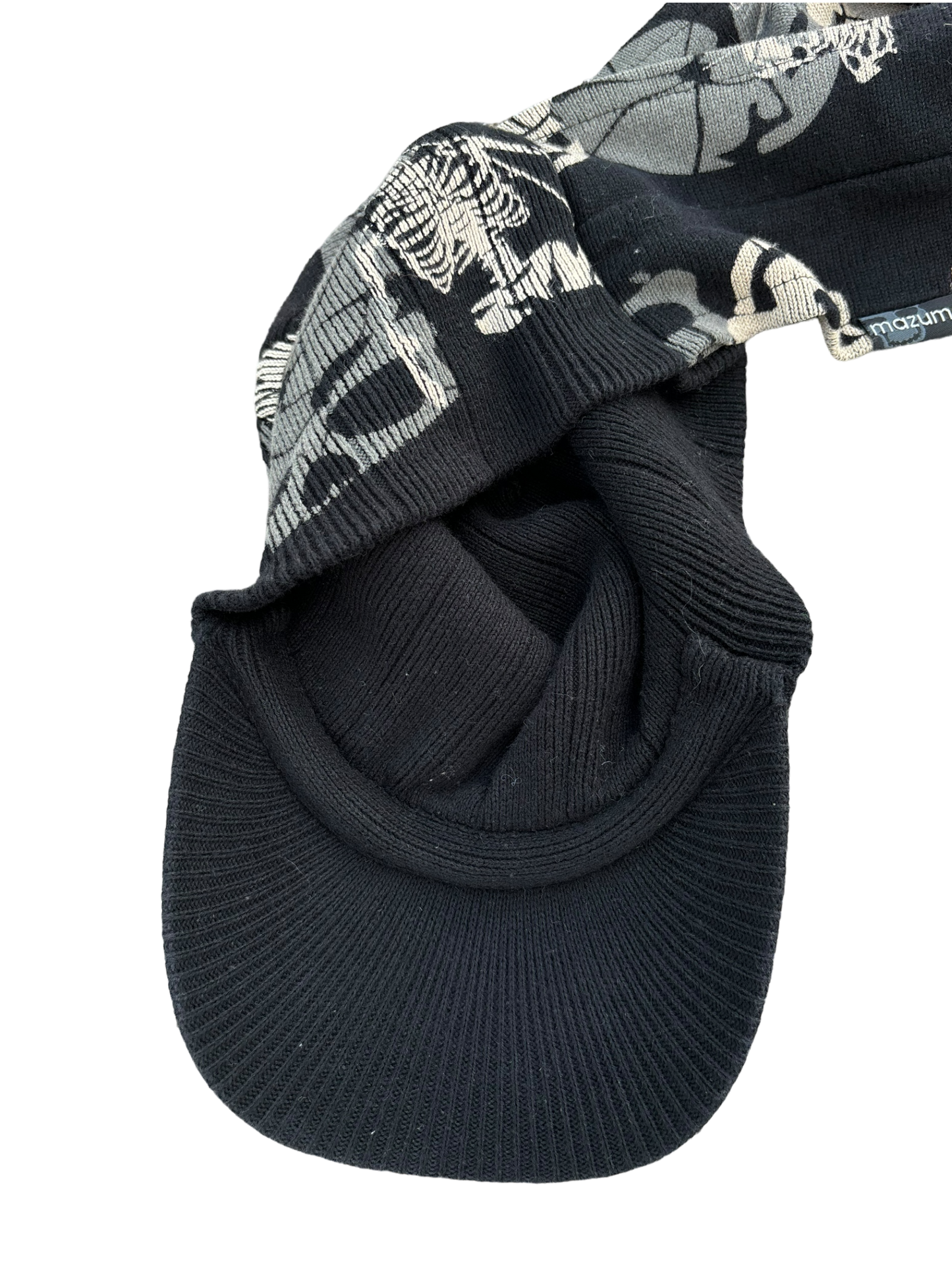 Y2k Vintage Hat Scarf Grunge - Skull Black