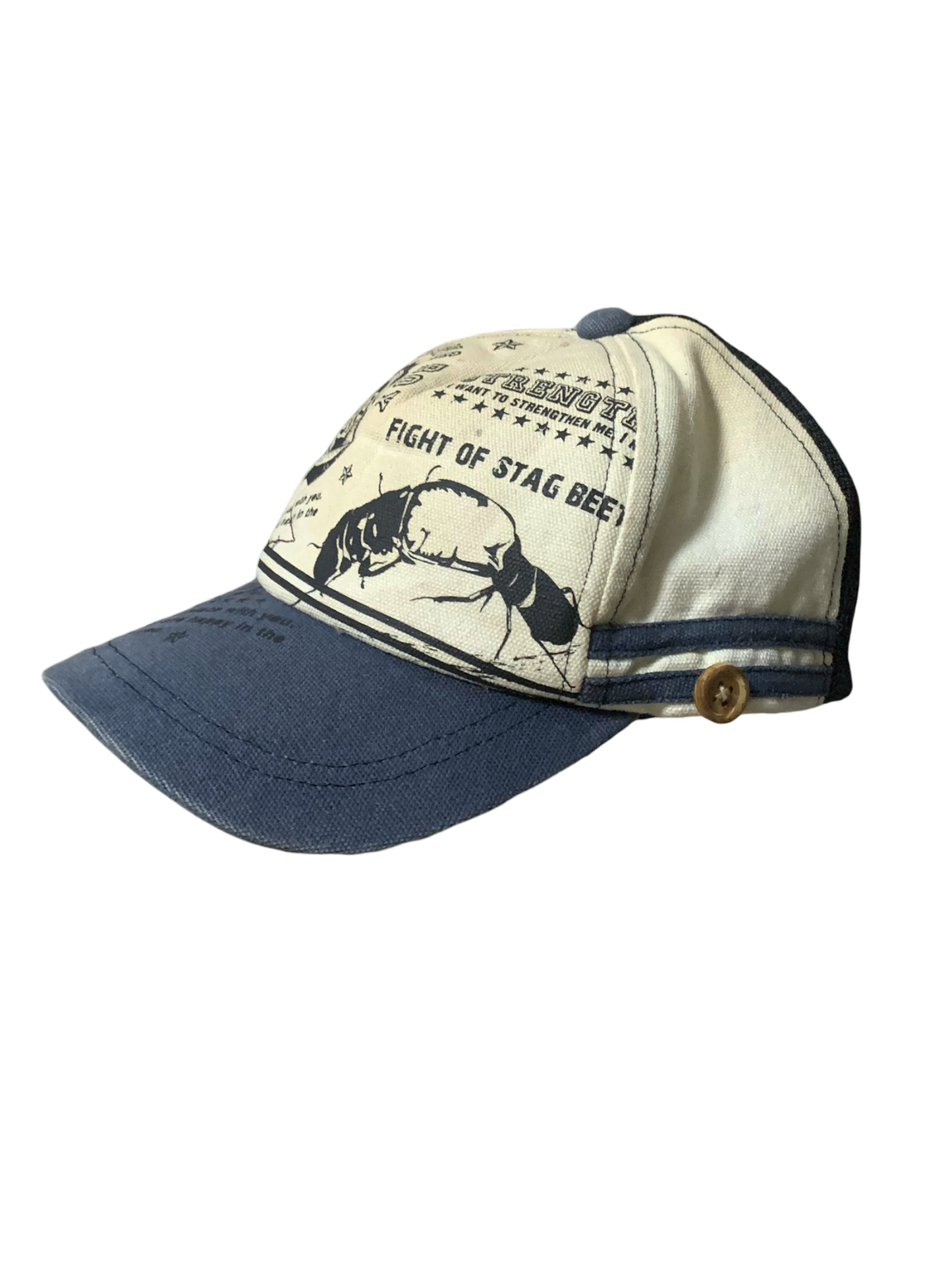 Cyber Y2K Cap - Cream Blue