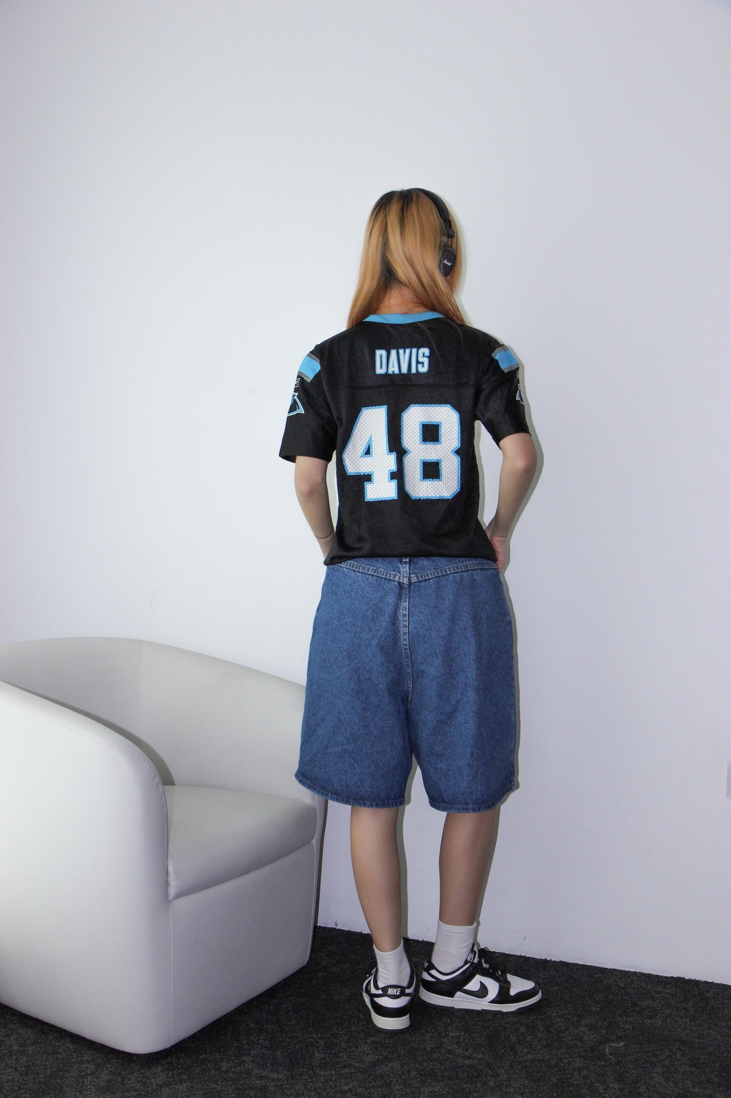 “Davis” NFL Jersey - Black/ Blue