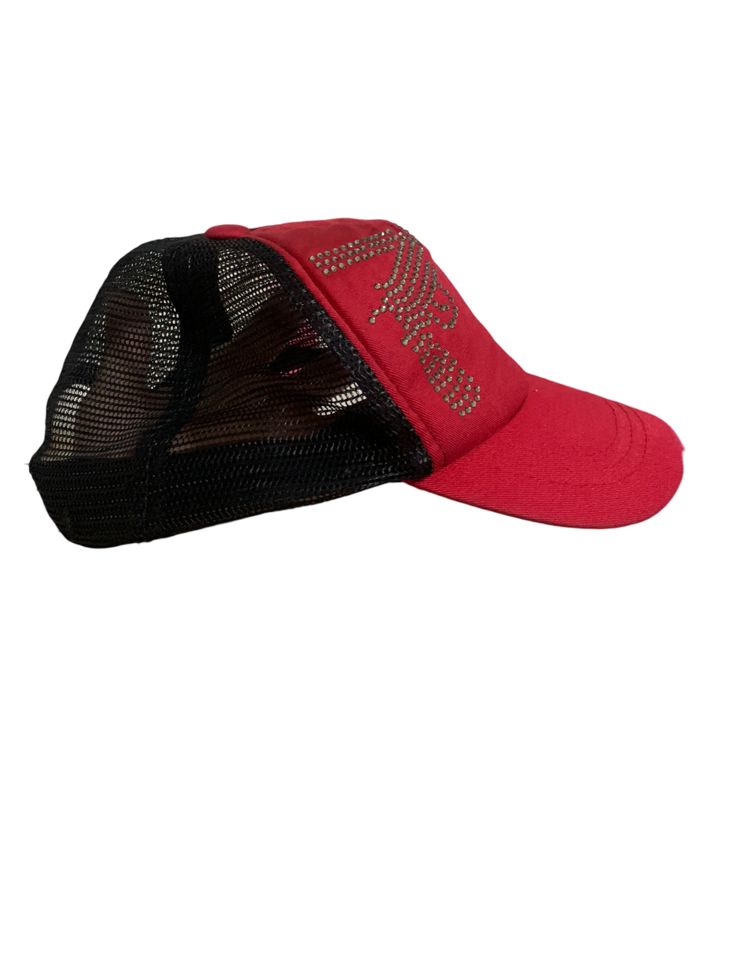 Cyber Y2K Cap -Rhinestone Red