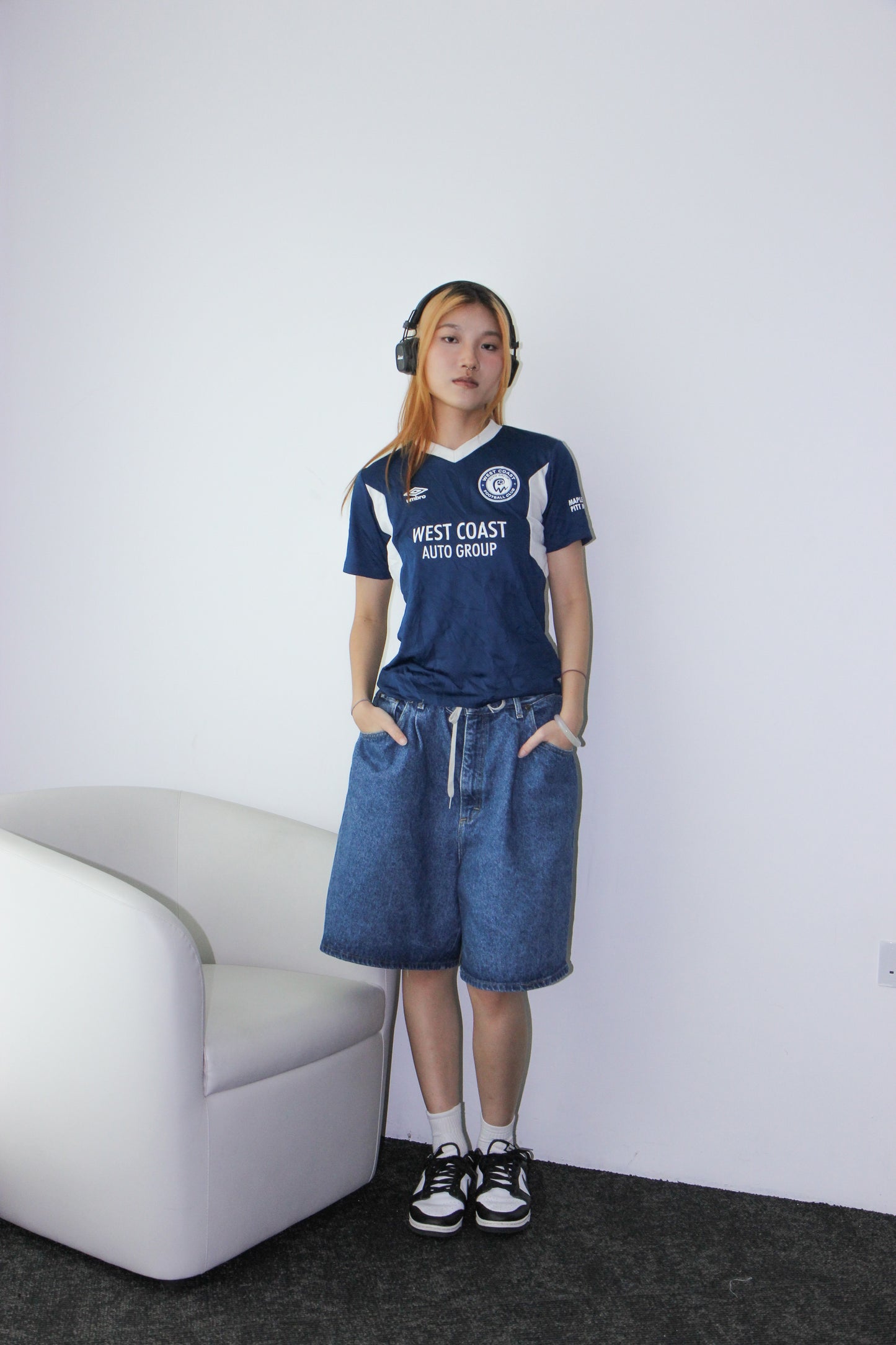 Umbro Soccer Jersey - Blue/ White