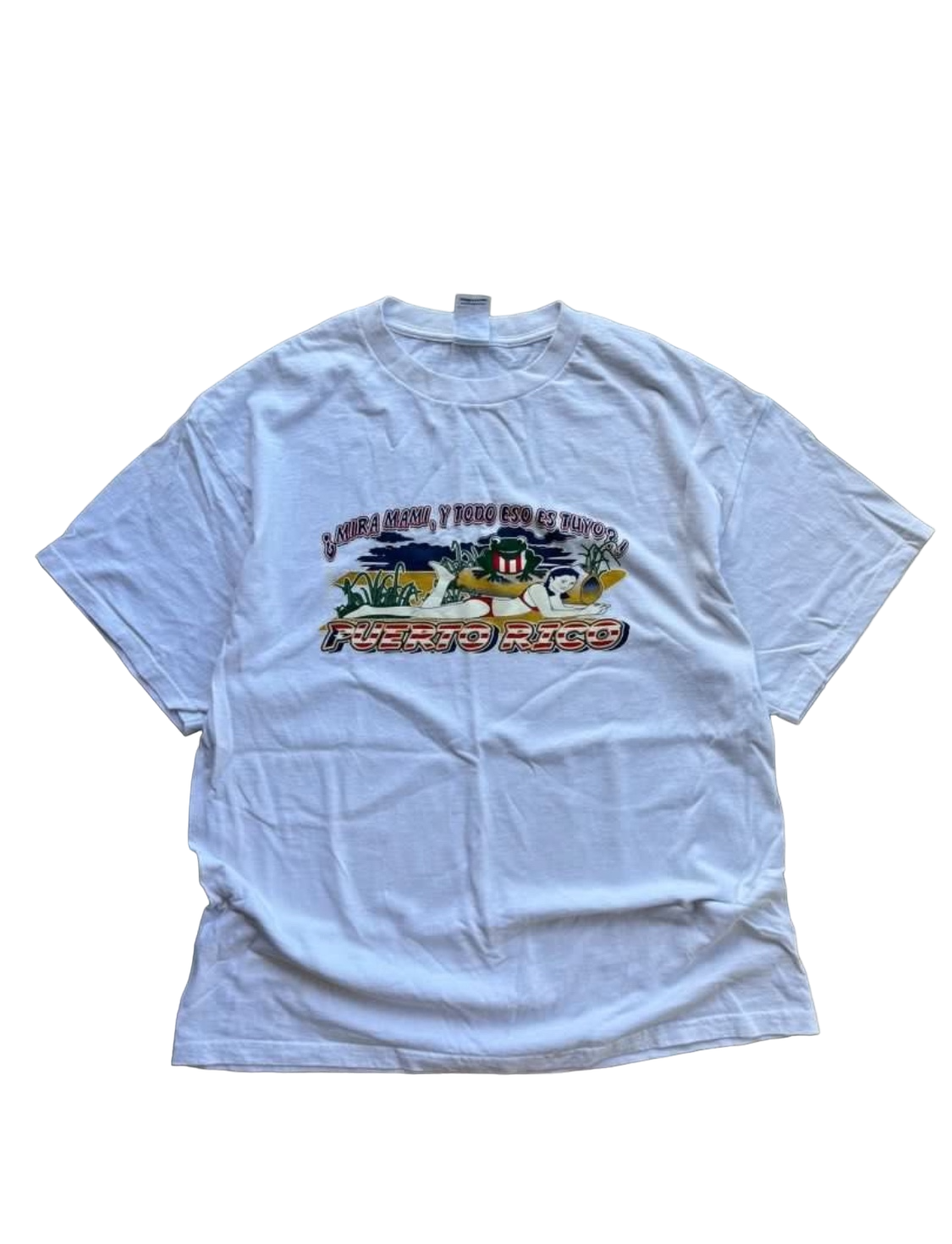 Y2K Hawaiian Vintage Tee - White