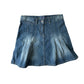 Y2K Pleated Denim Skirt- Blue