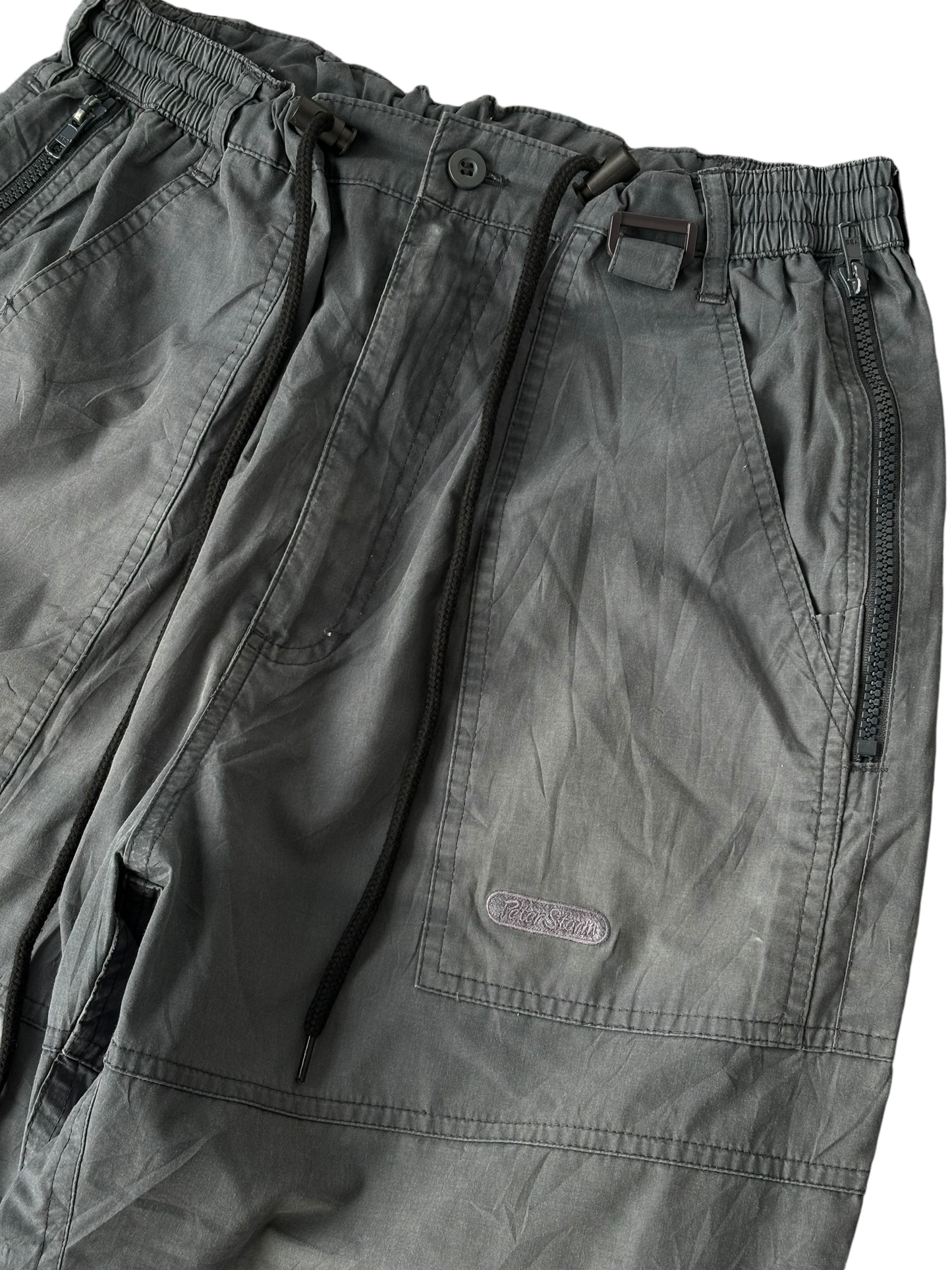 Vintage Parachute Convertible Cargos - Cyan