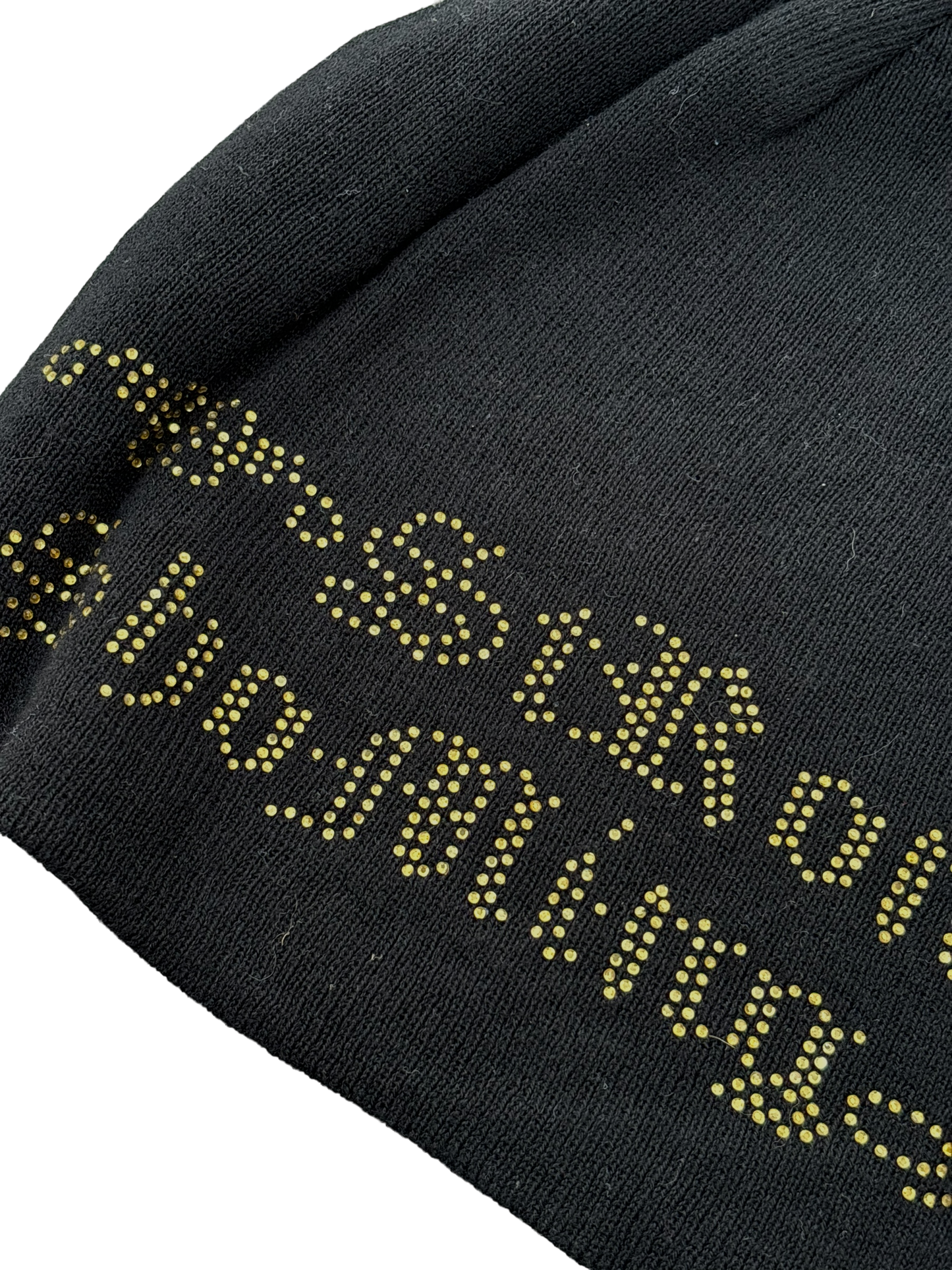 Y2k Vintage Beanie Grunge - Rhinestone Gold