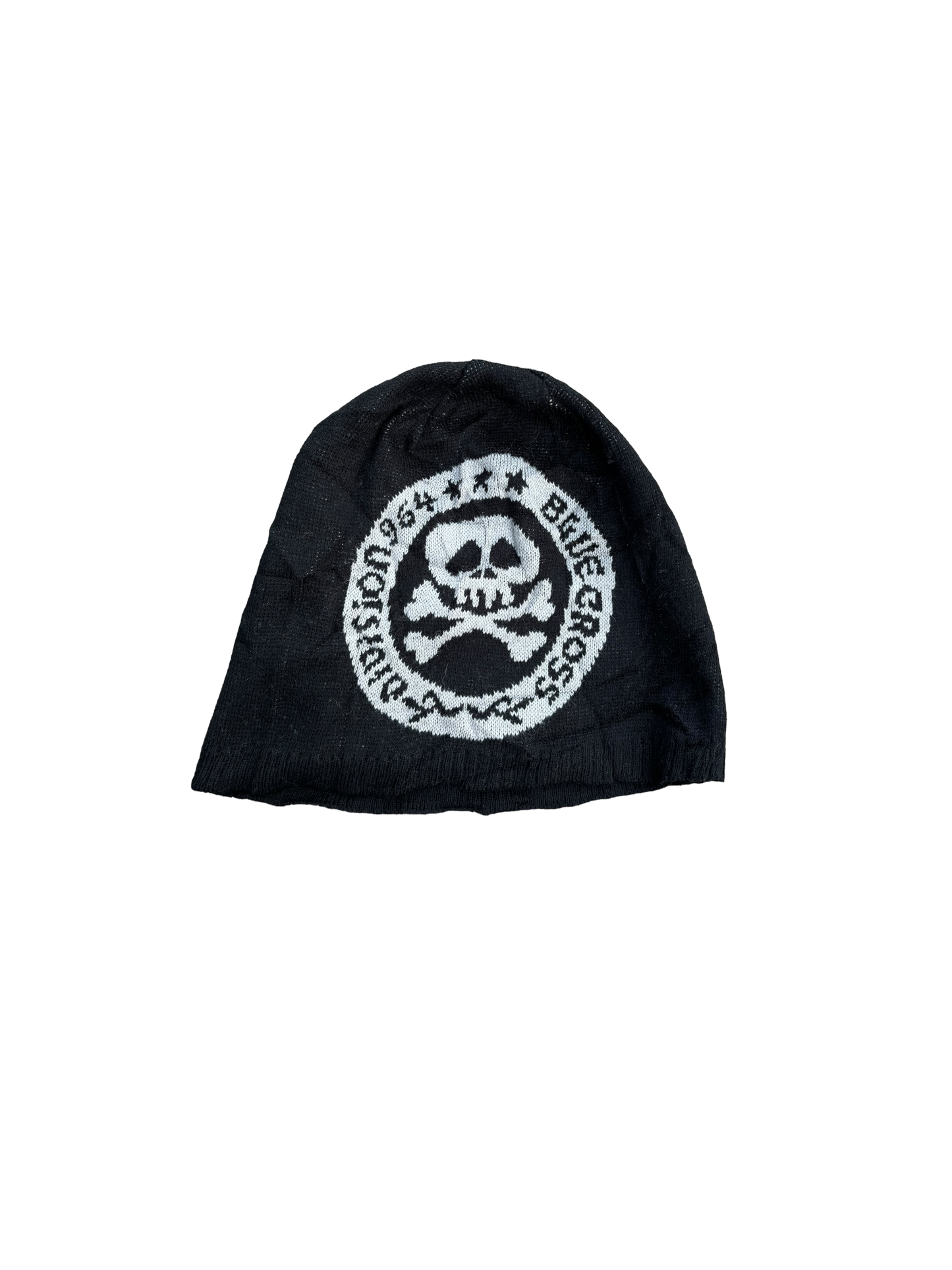 Y2k Vintage Beanie Grunge - Skull Black