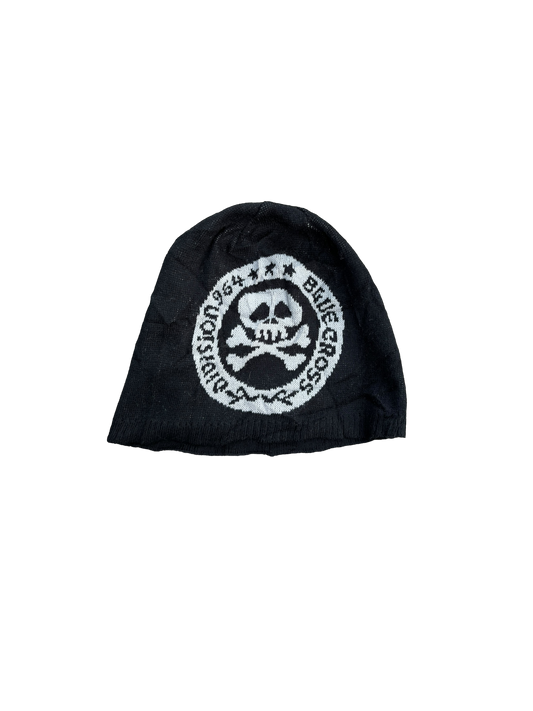 Y2k Vintage Beanie Grunge - Skull Black