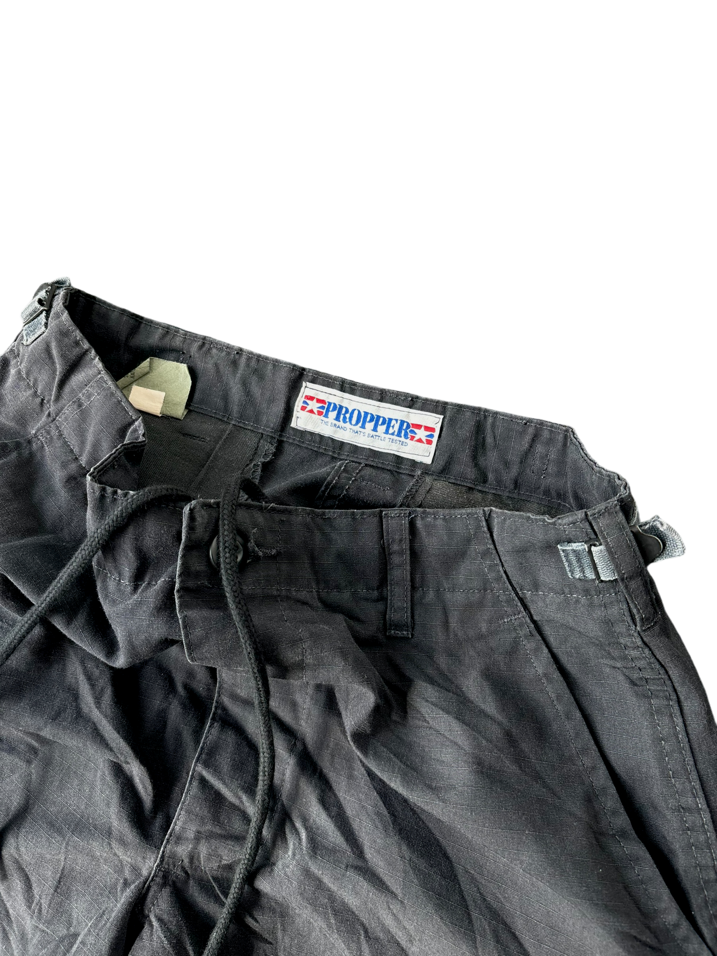 Vintage Parachute Convertible Cargos - Black