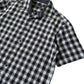 Vintage Cropped Collared Shirt - Checkered black