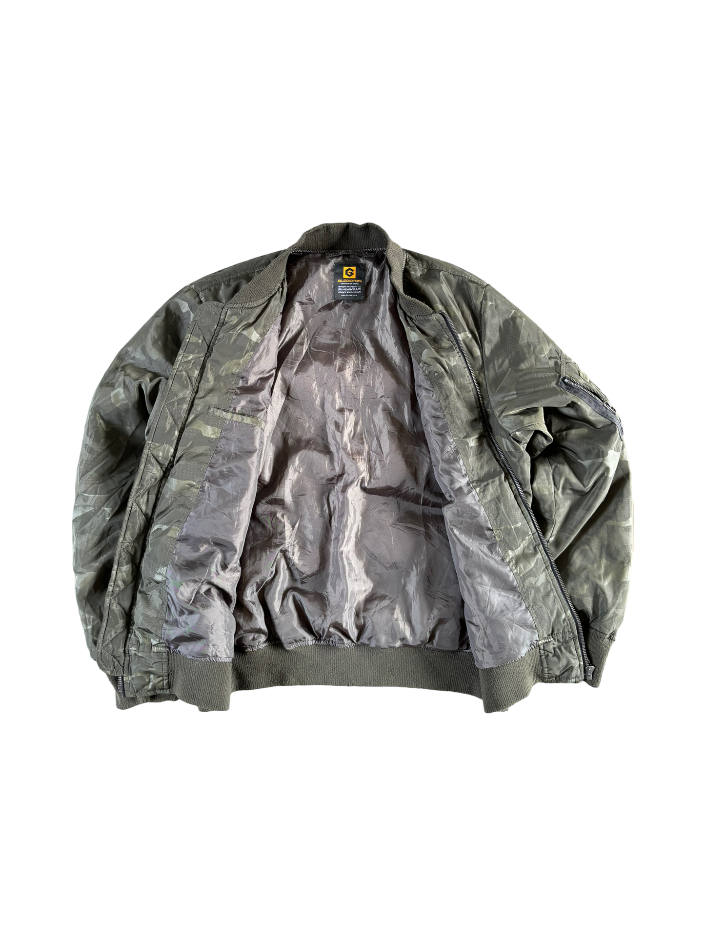 Vintage Us Military Bomber Jacket - Camo Green