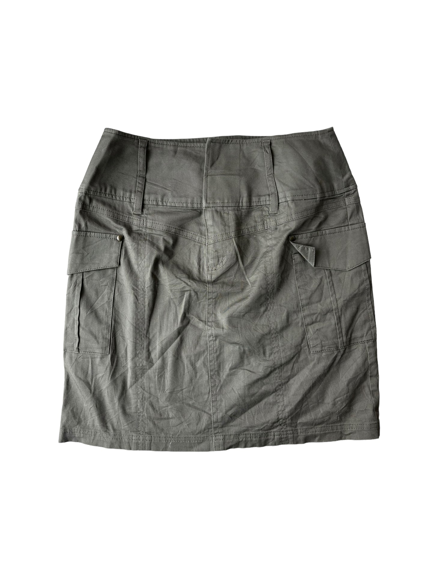 Y2K Cargo Skirt - Military Green