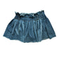 Y2K Pleated Ruffle Denim Skirt - Distressed blue