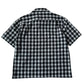 Vintage Cropped Collared Shirt - Checkered black