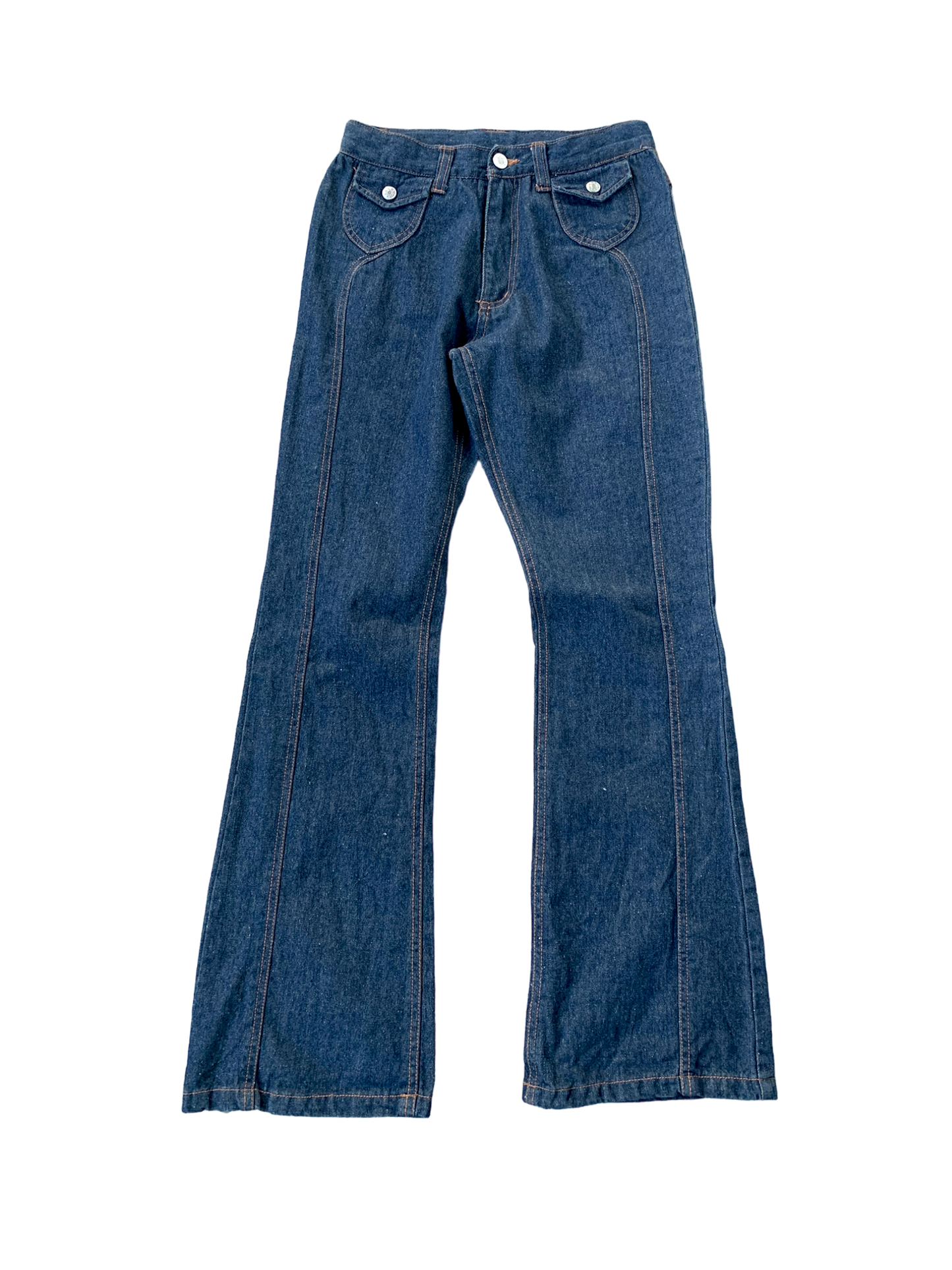 Vintage Y2k Punk Leather Bootcut Western Jeans