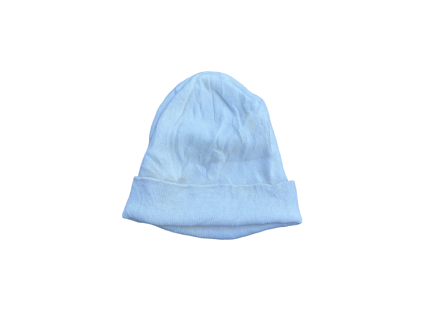 Y2k Vintage Beanie Grunge - Rhinestone Flower White