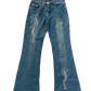 Vintage Y2k Japanese Embroidery  Bootcut Jeans