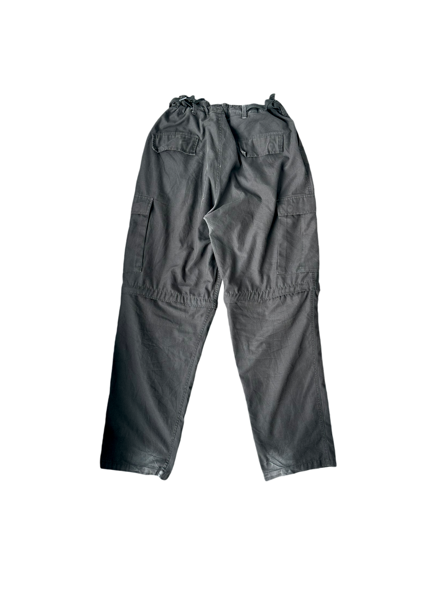 Vintage Parachute Convertible Cargos - Military Black