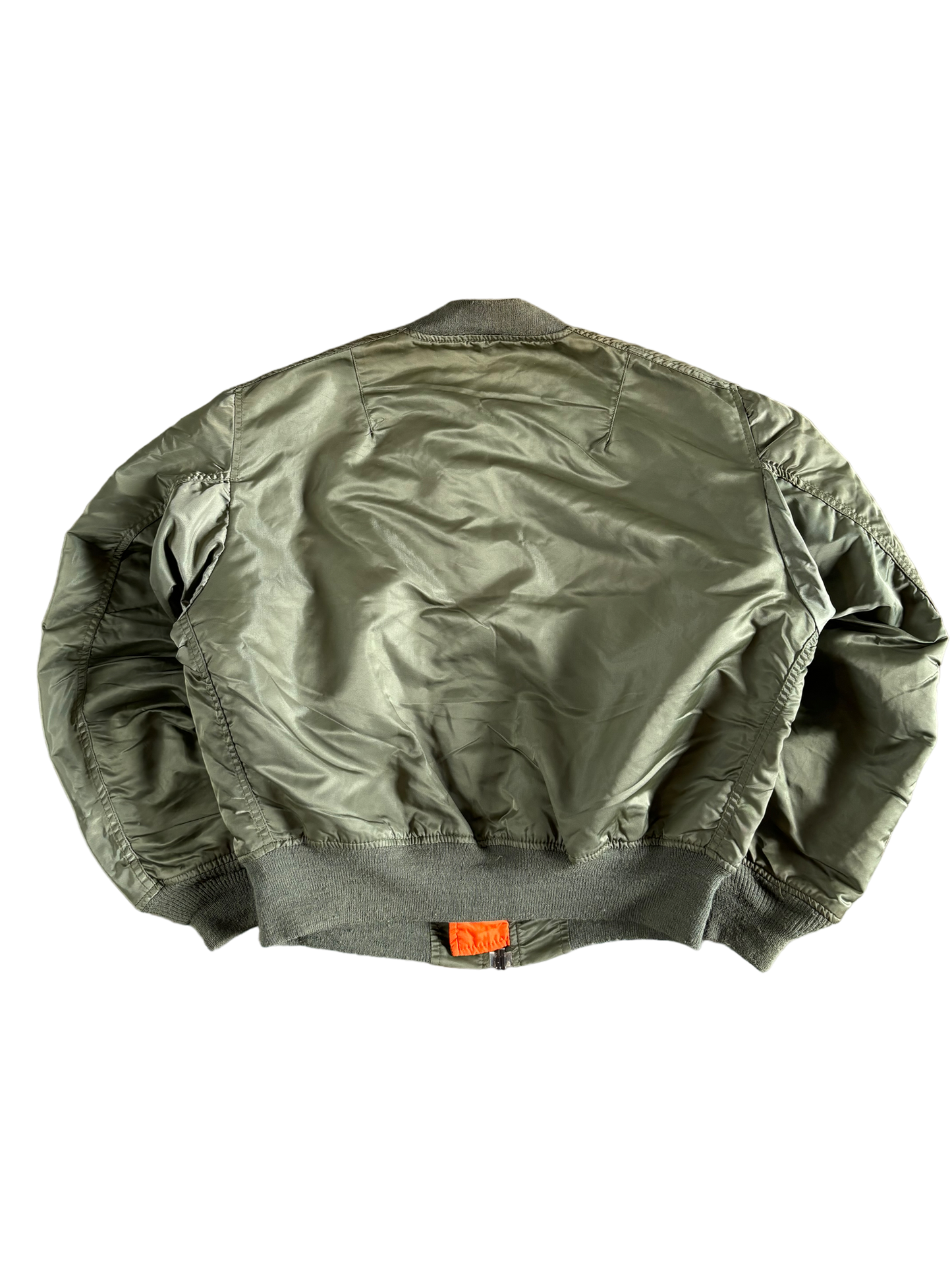 Vintage Us Military Reversible Bomber Jacket - Green/ Orange