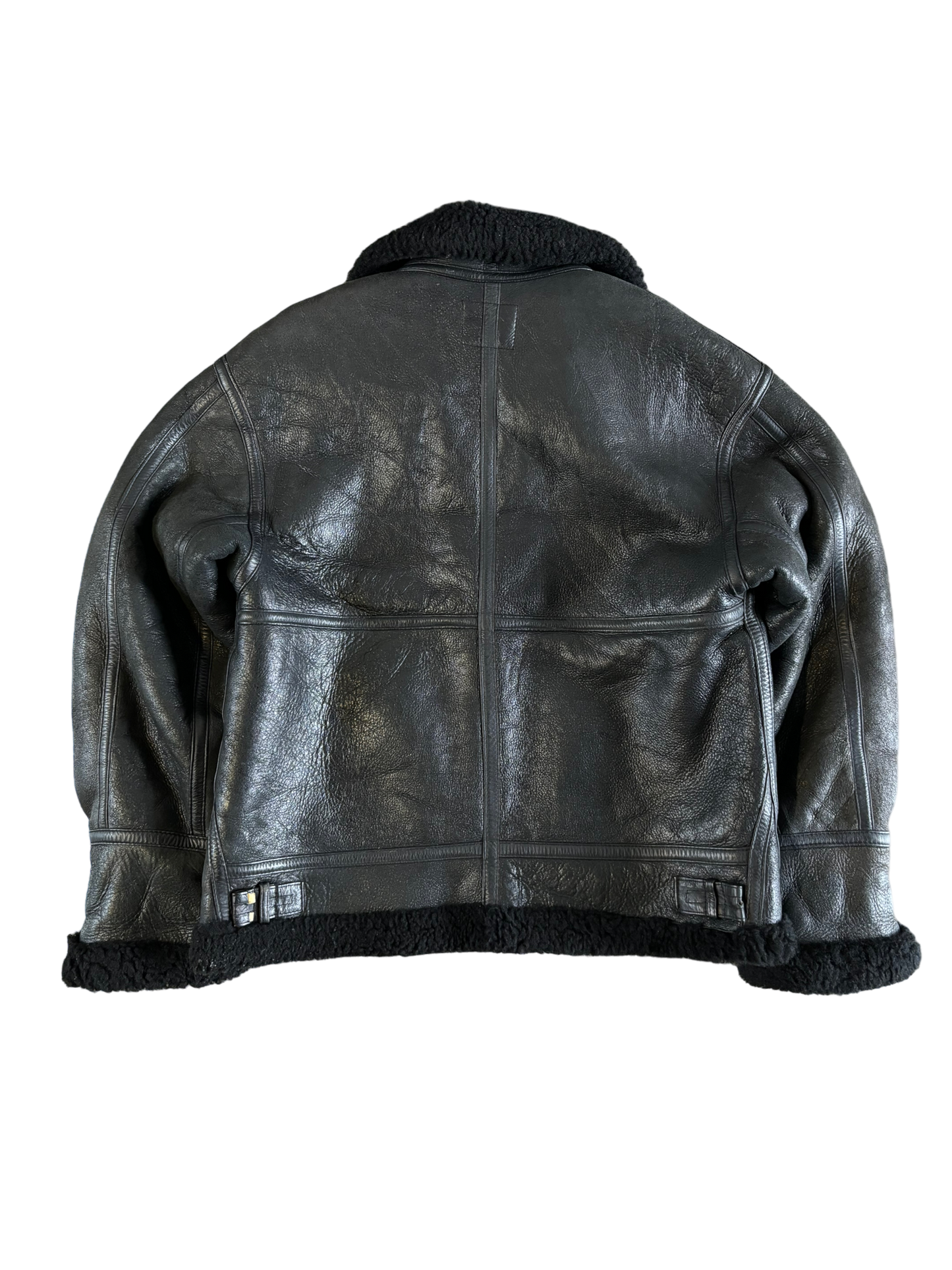 Vintage Us Military Leather Jacket - Black