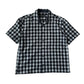 Vintage Cropped Collared Shirt - Checkered black