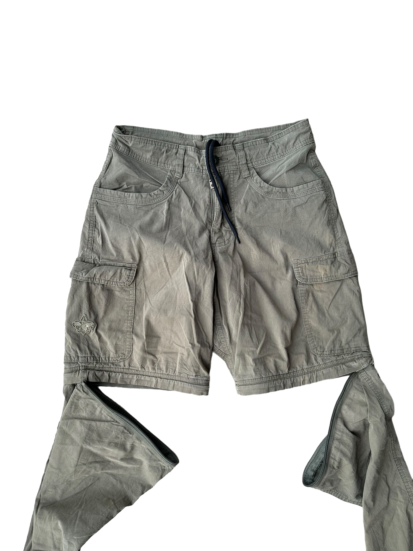 Vintage Parachute Convertible Cargos -Military Brown