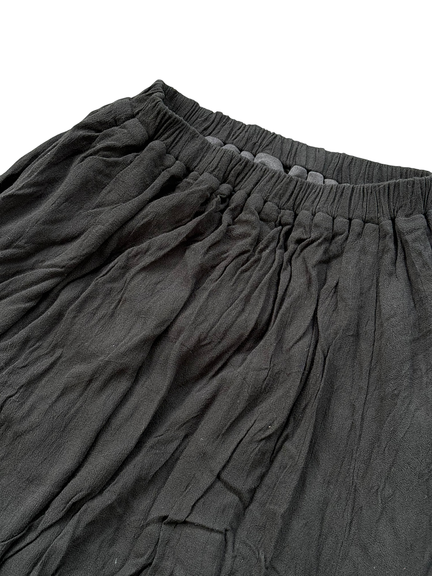 Vintage 90s Linen Gothic Summer Skirt - Black