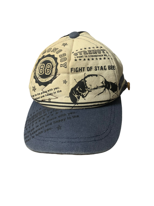 Cyber Y2K Cap - Cream Blue