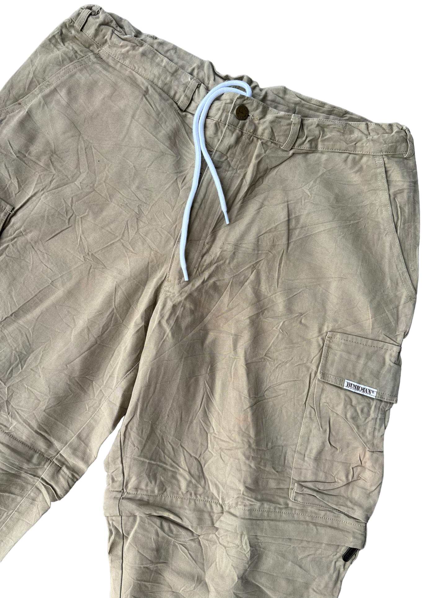 Vintage Parachute Convertible Cargos - Beige