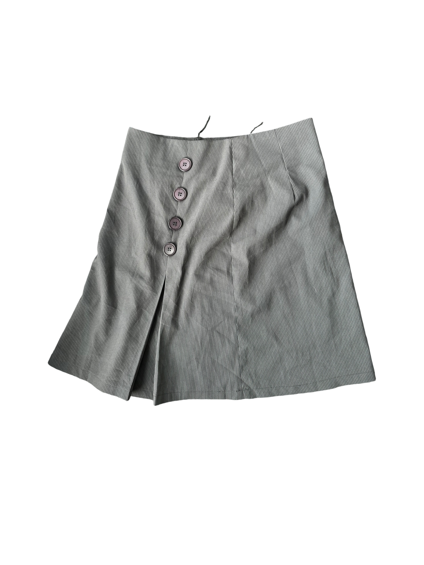 90s Midi Pleated Office Skirt - Wolf Grey