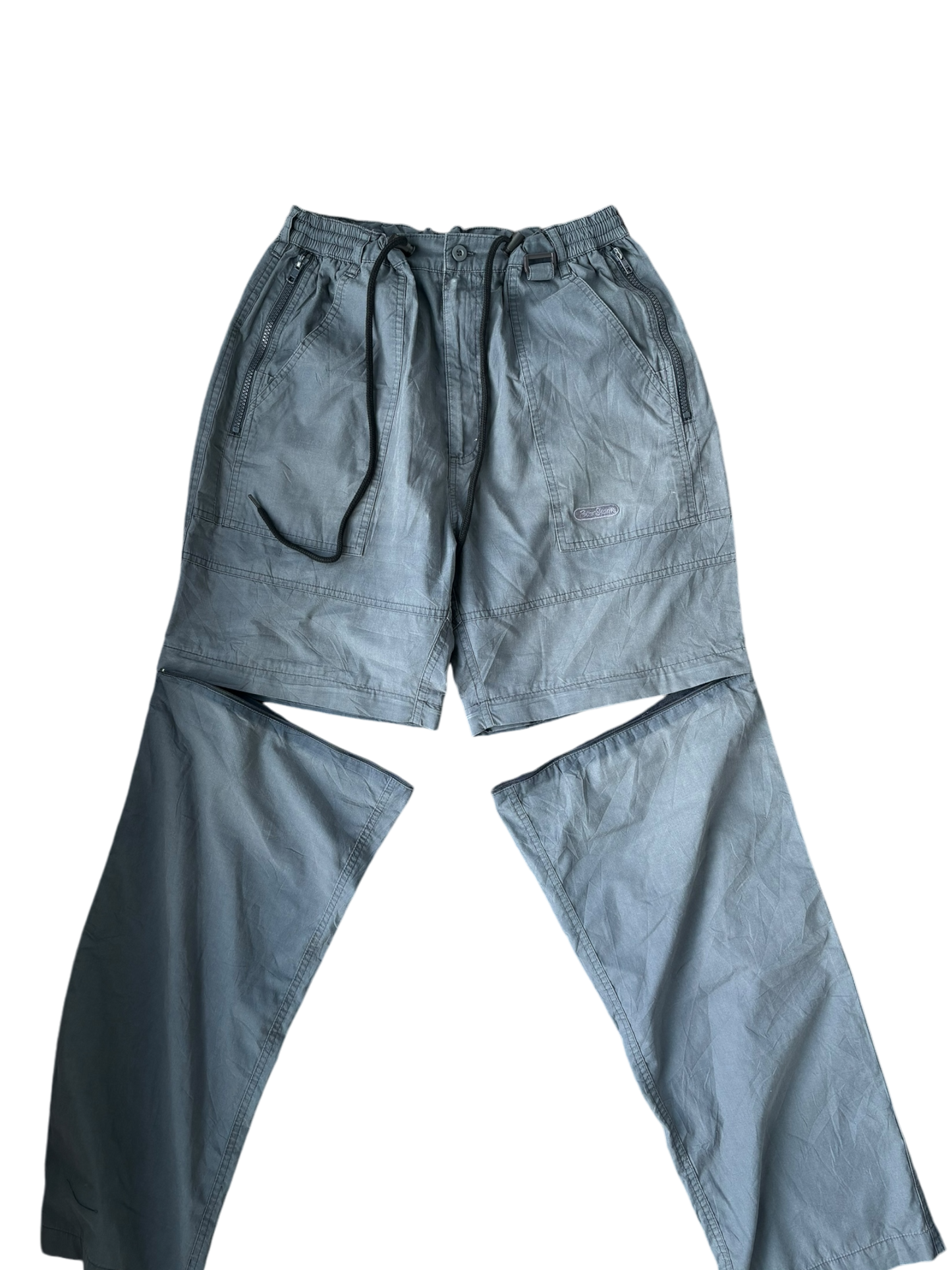 Vintage Parachute Convertible Cargos - Cyan