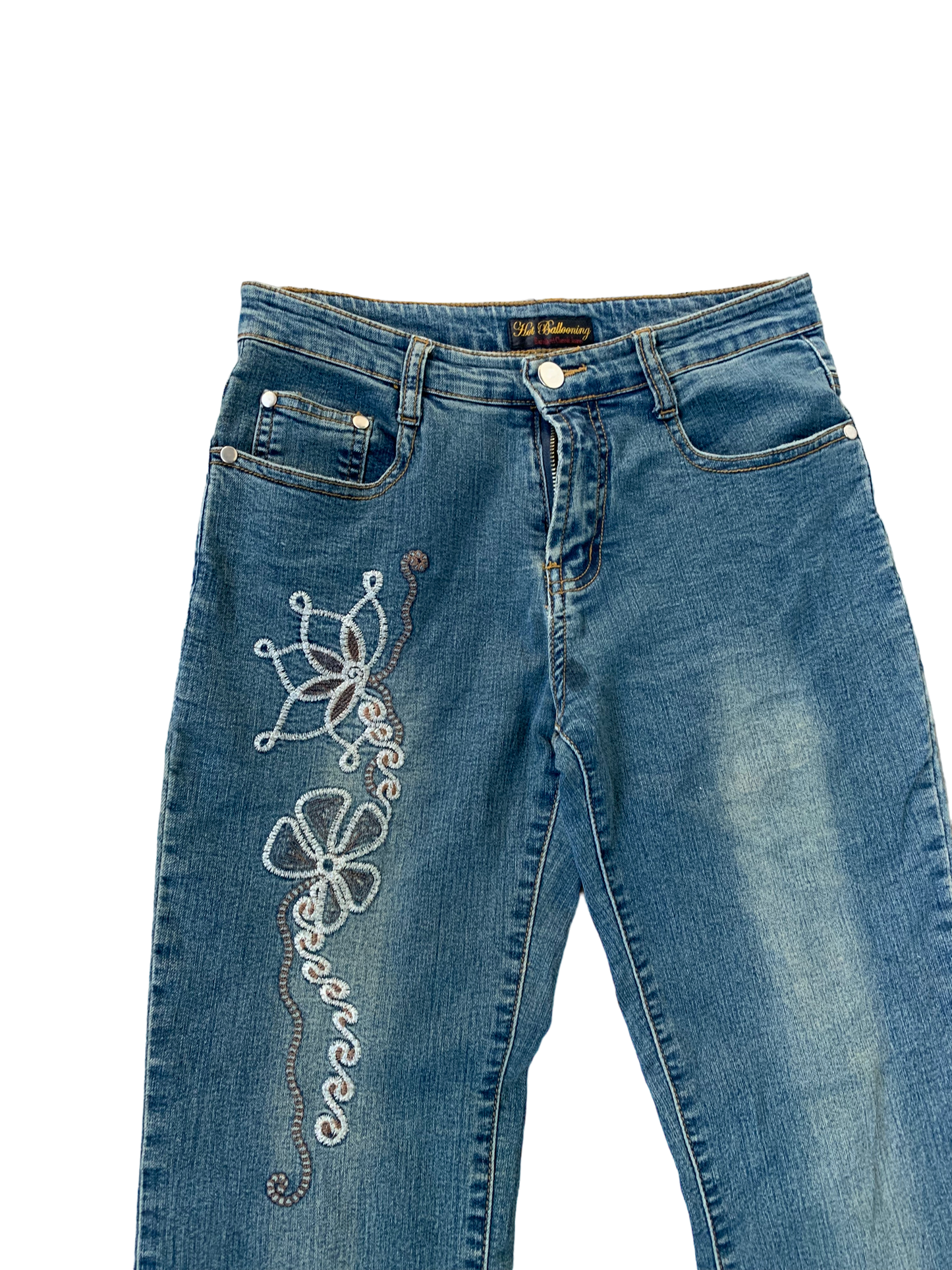 Vintage Y2k Japanese Embroidery  Bootcut Jeans