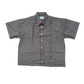 Vintage Cropped Collared Shirt -  Brownish Black