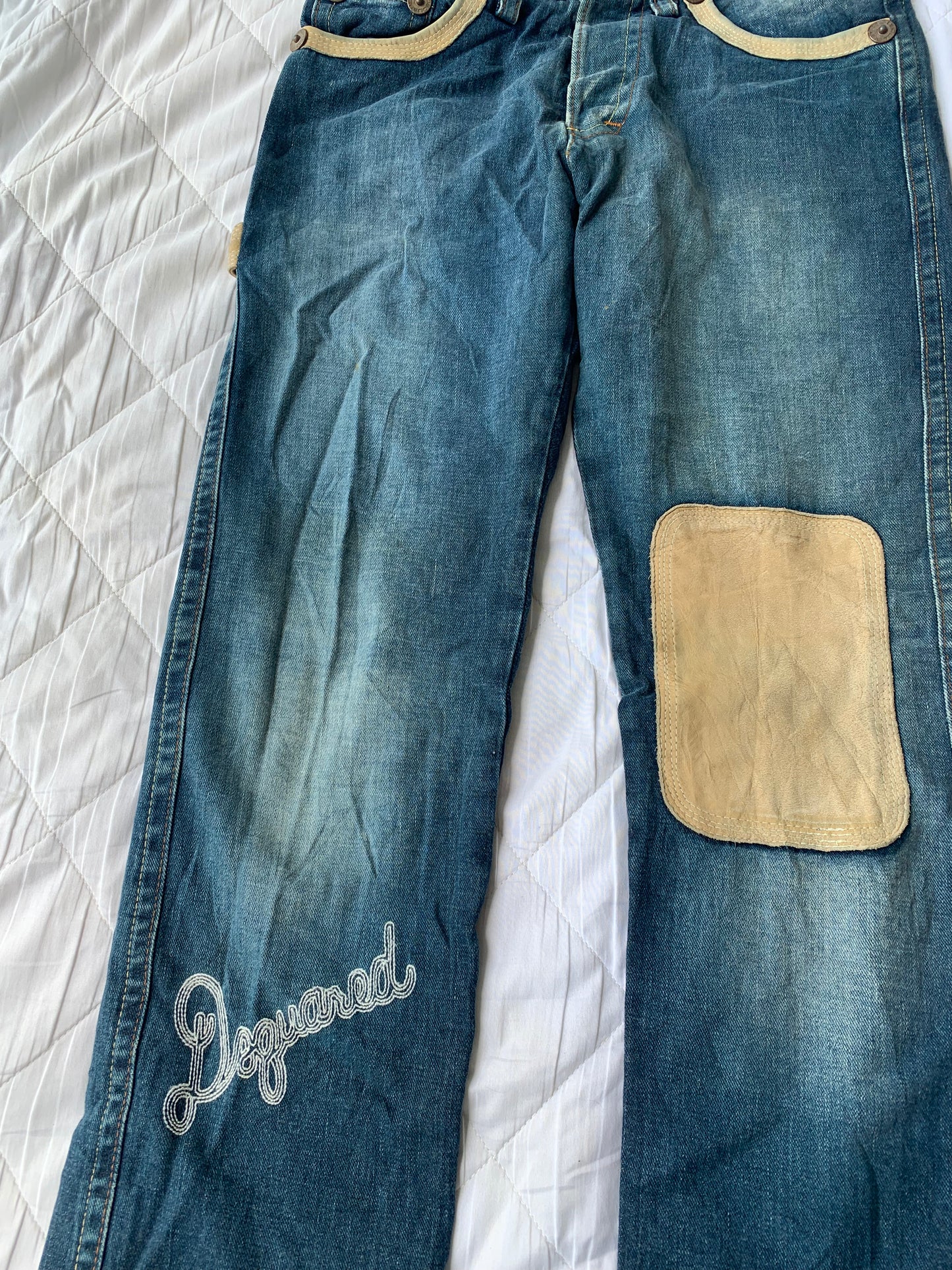 Vintage Dsquared2 Cargo Jeans  - Contrasting Patch Work