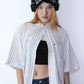 Vintage Cropped Collared Shirt - White