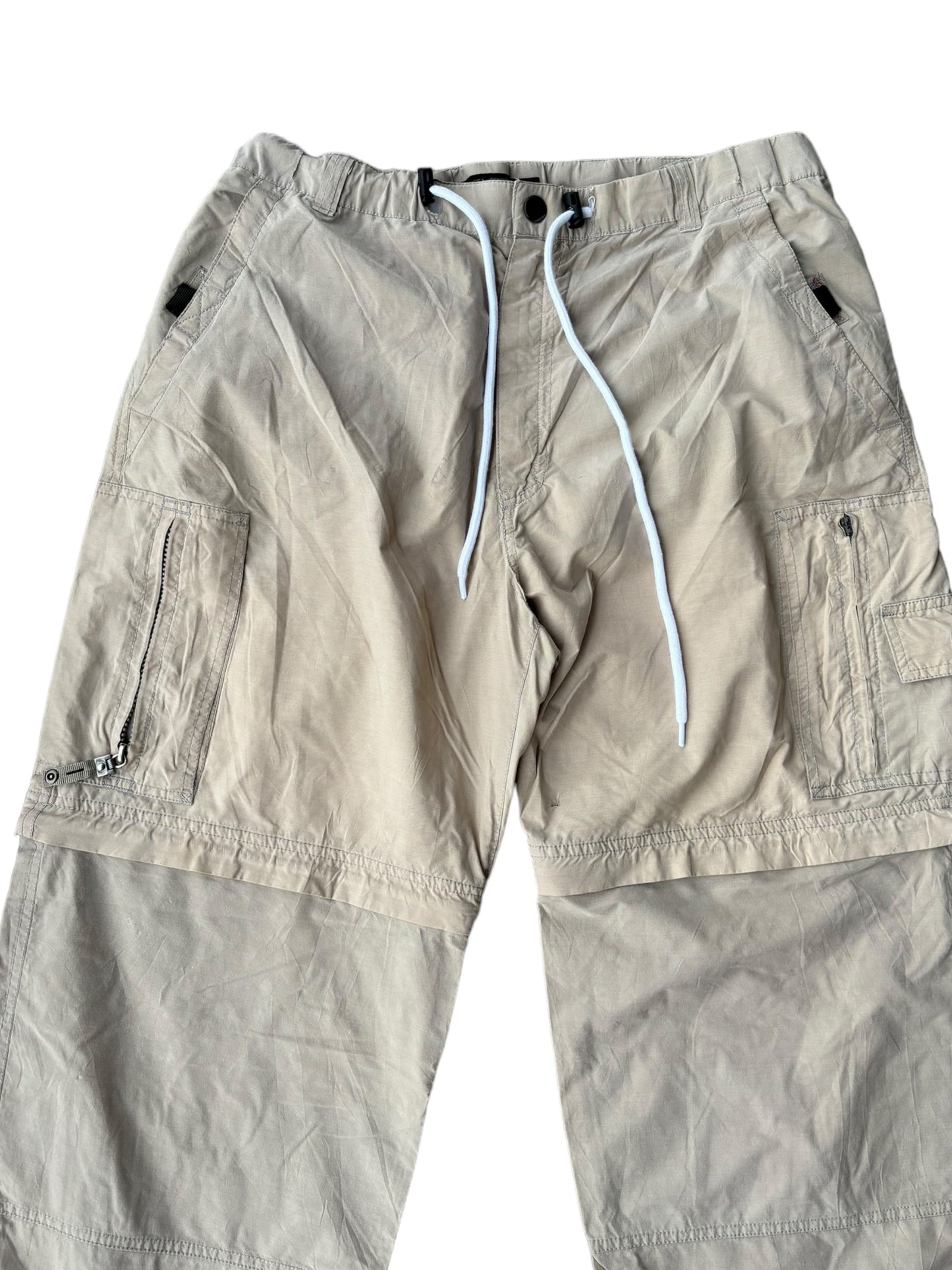 Vintage Parachute Convertible Cargos - Pastel Beige