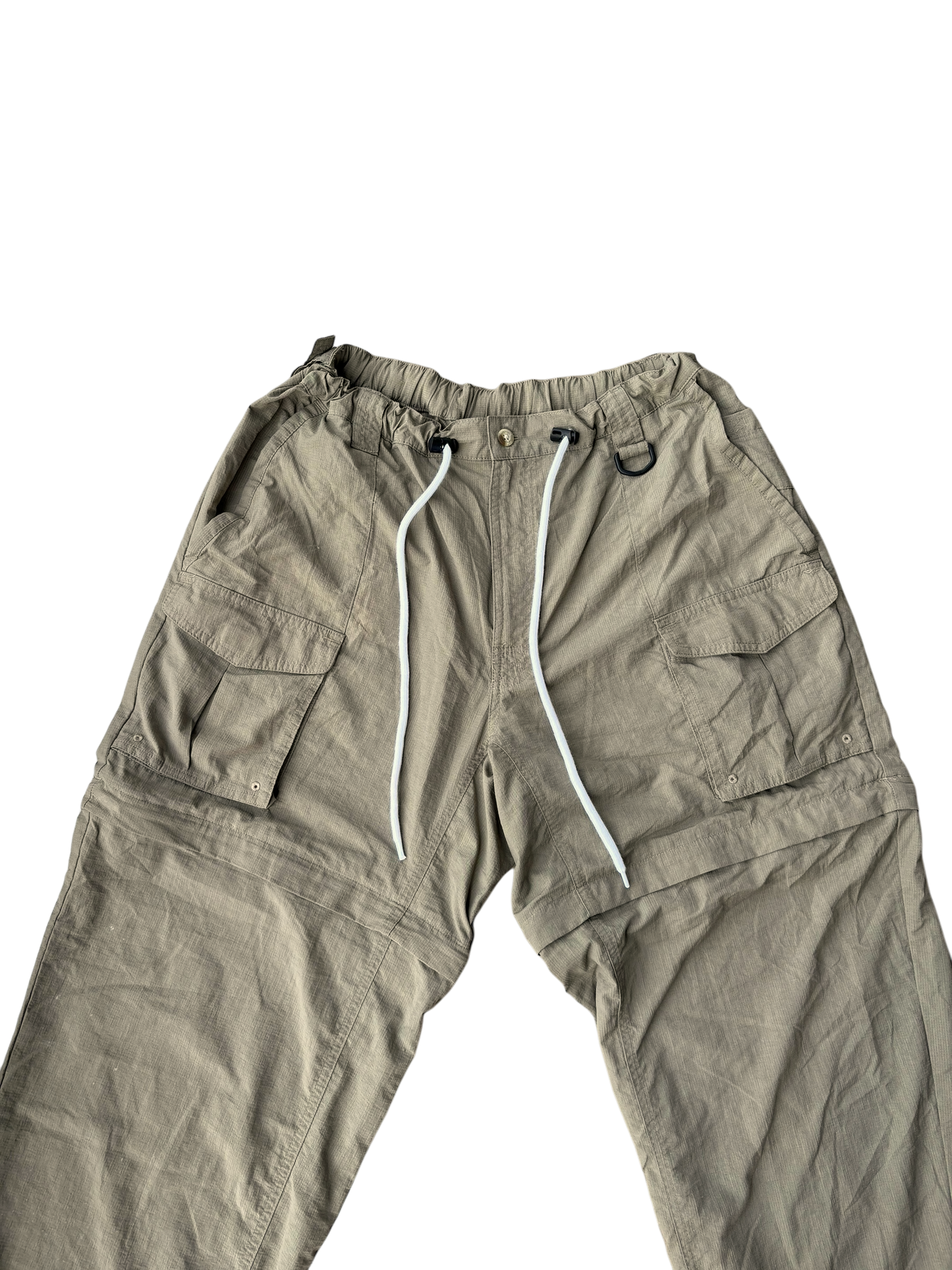 Vintage Parachute Convertible Cargos - Light Beige