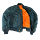 Vintage Alpha Industries Reversible Bomber Jacket - Navy / Orange