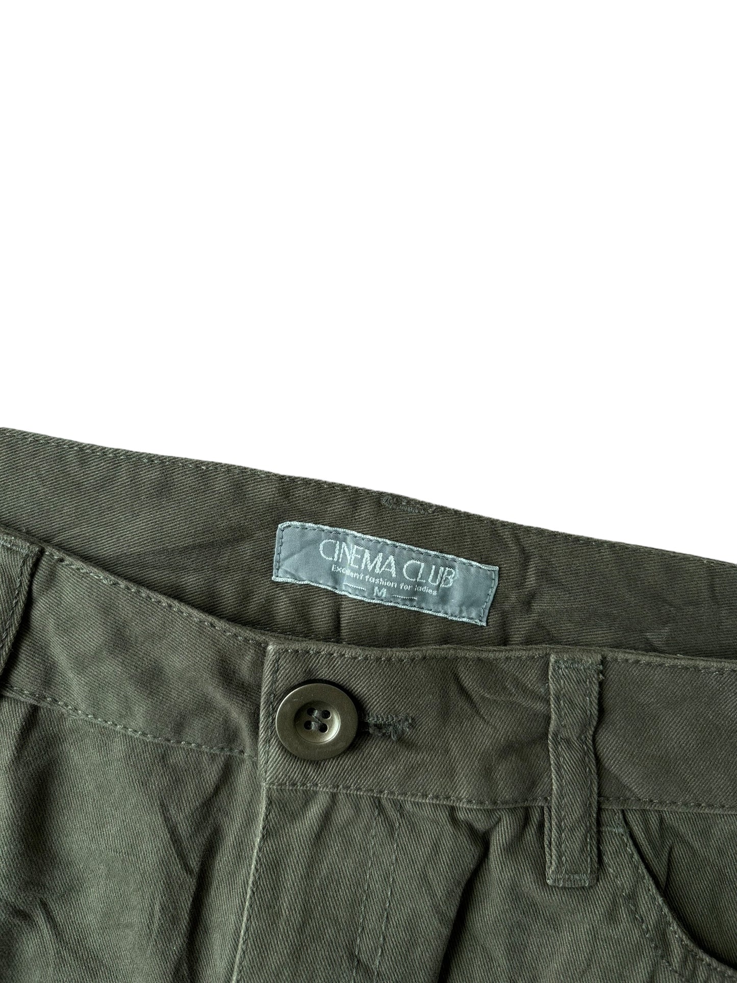 Y2K Cargo Skirt - Military Green