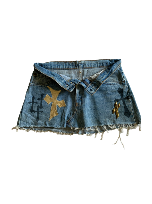 Y2K Mini Denim Skirt